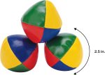 Schylling Classic Juggling Balls - Colorful Vinyl Toss-and-Catch Balls with Bead Filling - Includes 3 Balls and Instructions - Ages 5 and Up - Three Piece Set