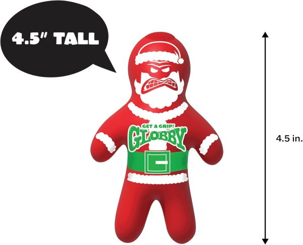 Schylling Santa Globby - Sensory Toy with a Tough Squish - Get a Grip with a Santa-Themed Squeeze - Ages 3 and Up - One Santa