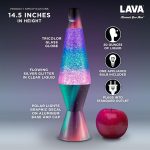 Lava? Lamp - 14.5 Polar Glimmer - The Original Motion Light - Silver Glitter. Multicolor Base and Globe - Item #2048 (Amazon Exclusive)