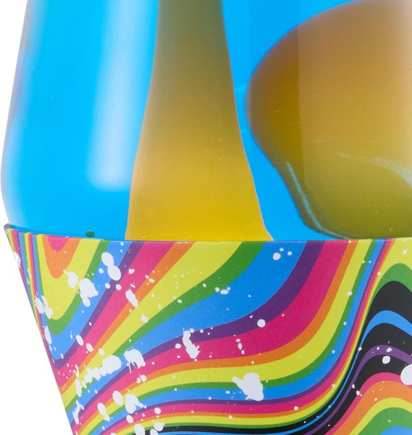 Lava The Original Lamp - 14.5 Splattered Distortion ?C Classic Liquid Motion Lamp - Orange Wax and Blue Liquid - Item #2427 (Amazon Exclusive)