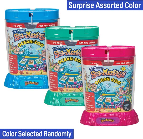 Sea-Monkeys? Ocean Zoo - World's Only Instant Pets? - Assorted Colors - Ages 6+ (Pack of 1)